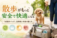 散歩がもっと安全で快適になる「お散歩バッグ」活用術と中身の整え方