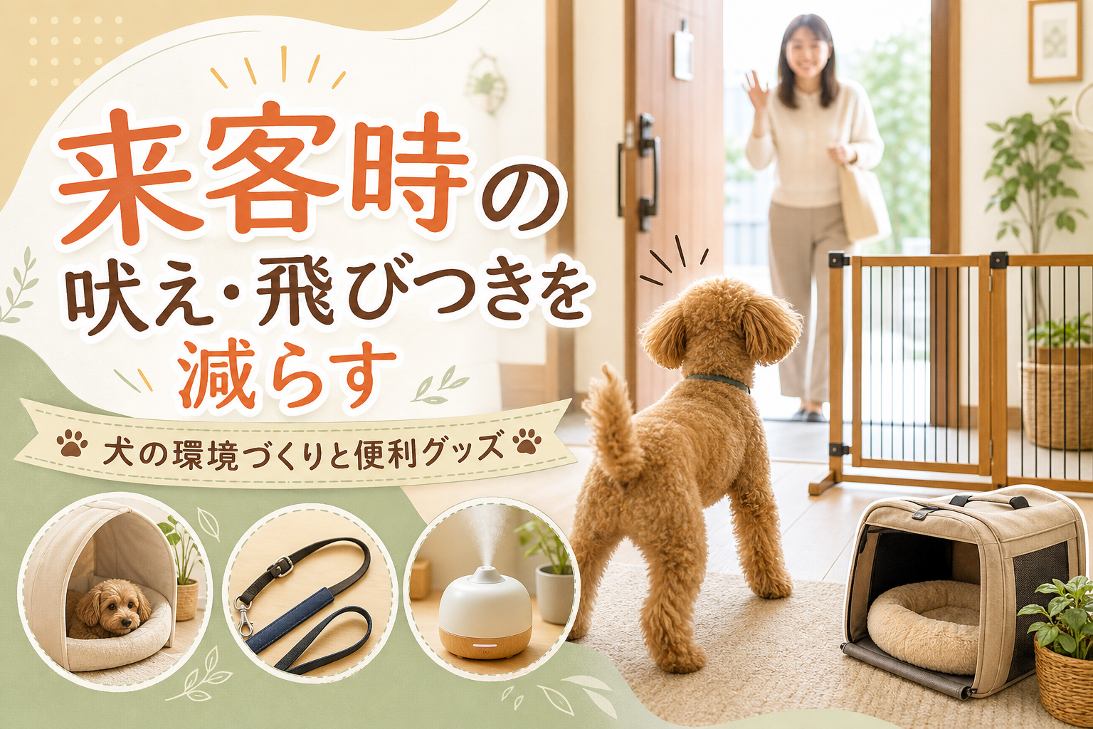 来客時の吠え・飛びつきを減らす犬の環境づくりと便利グッズ