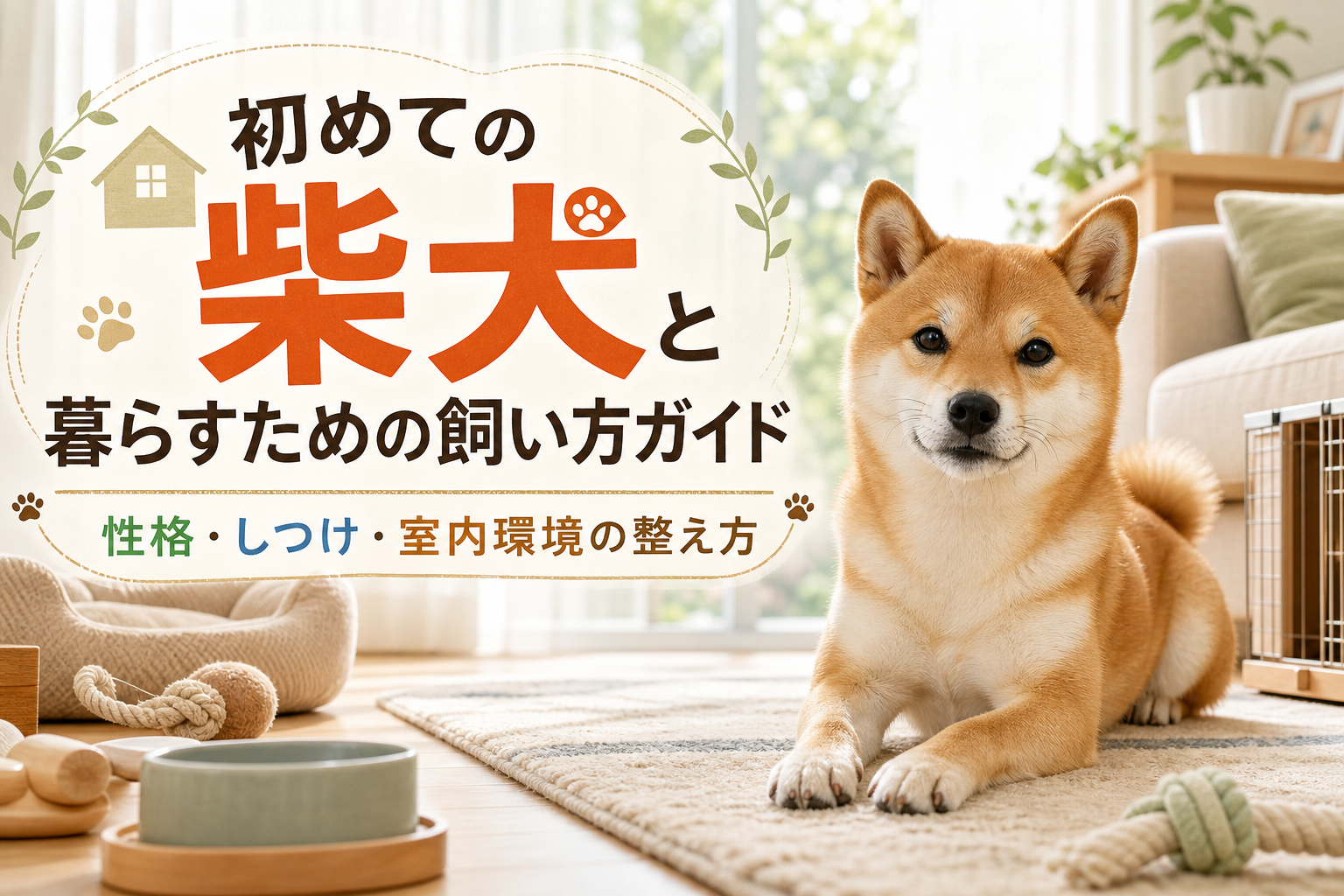 初めての柴犬と暮らすための飼い方ガイド|性格・しつけ・室内環境の整え方