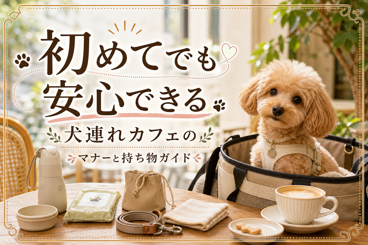 初めてでも安心できる犬連れカフェのマナーと持ち物ガイド