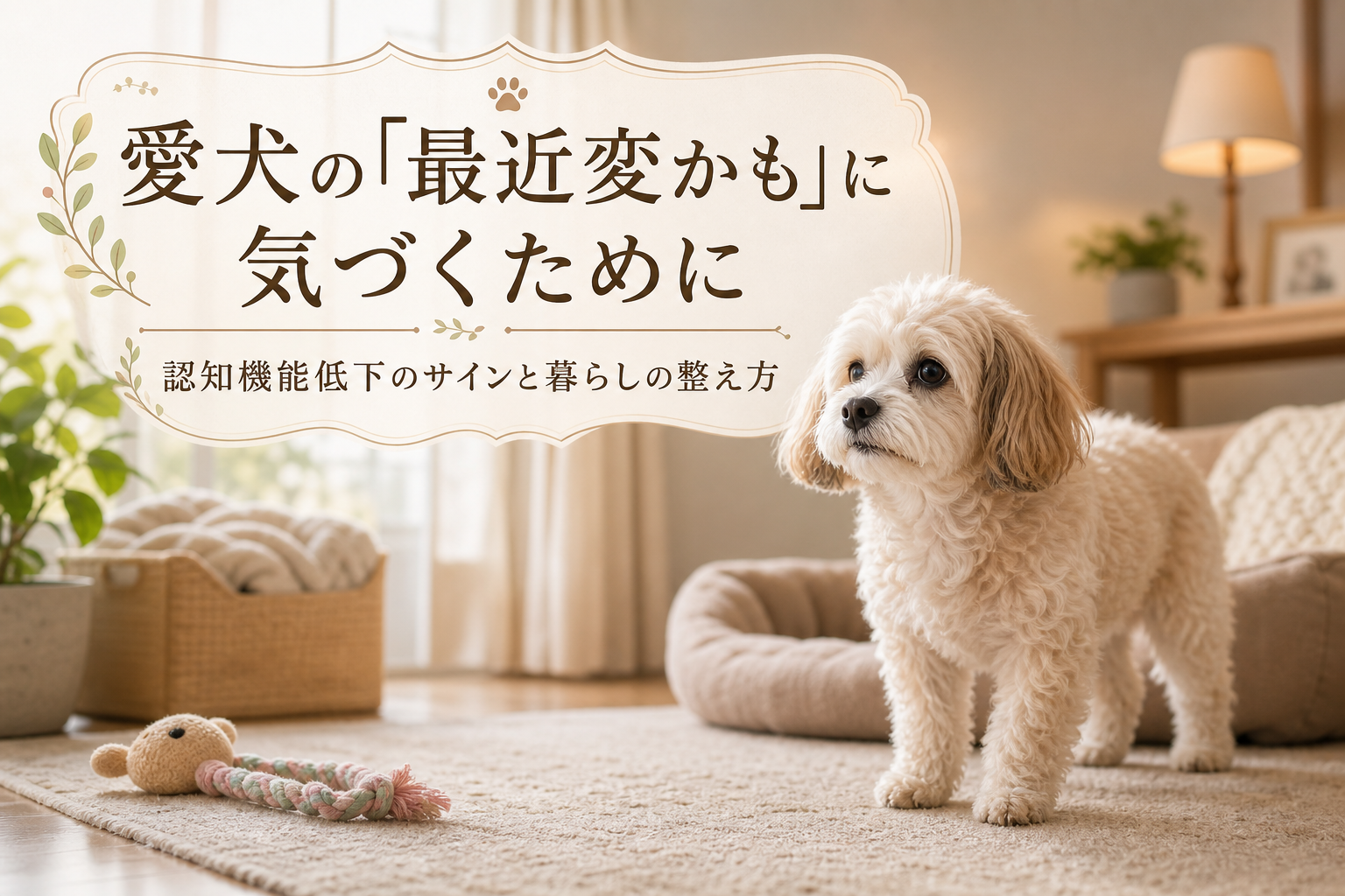 愛犬の「最近変かも」に気づくために｜認知機能低下のサインと暮らしの整え方