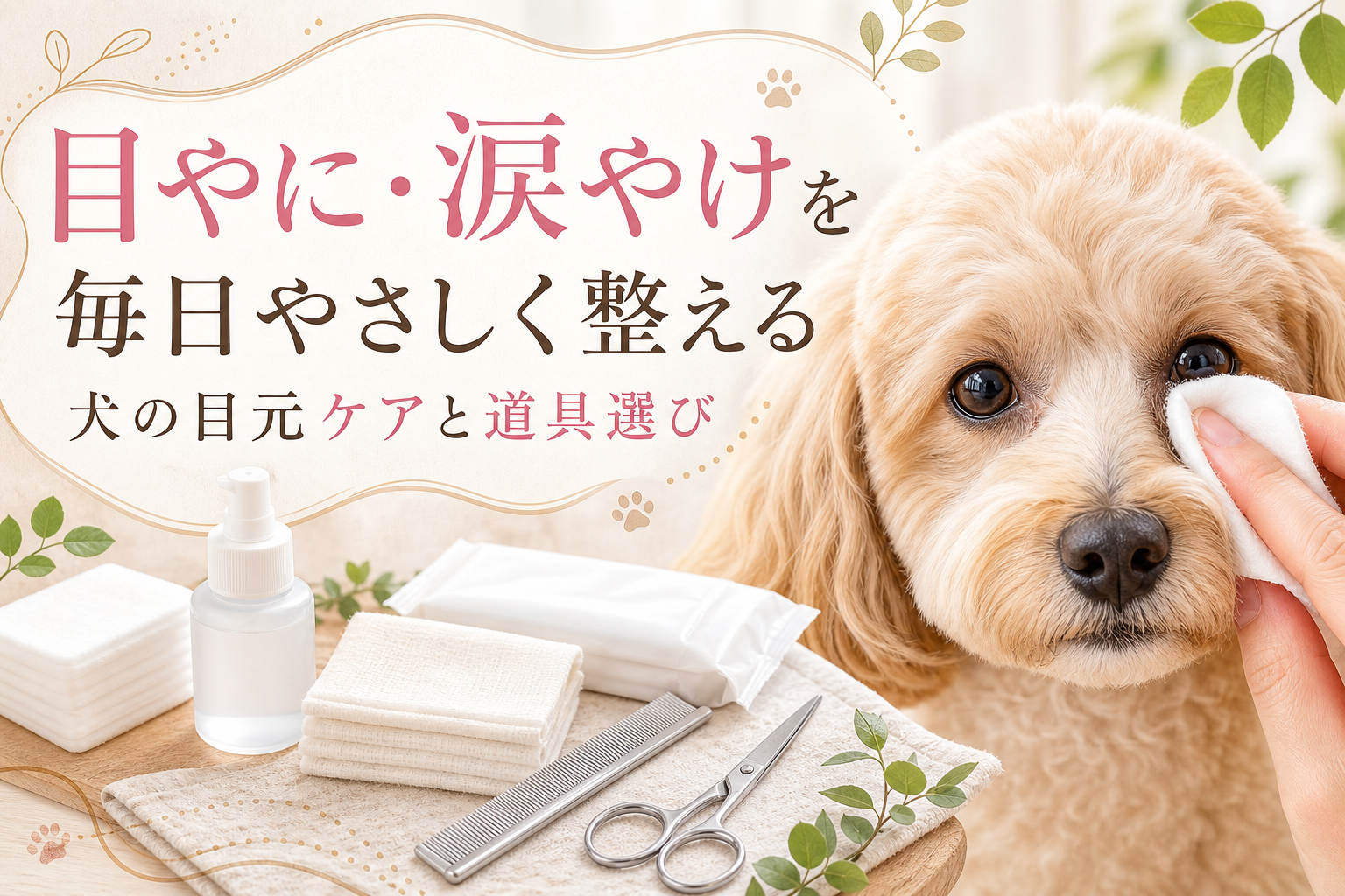 目やに・涙やけを毎日やさしく整える犬の目元ケアと道具選び