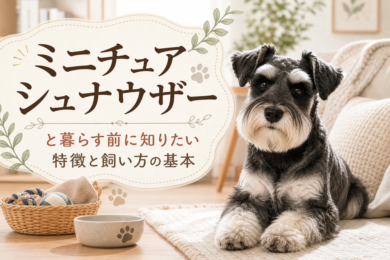 ミニチュアシュナウザーと暮らす前に知りたい特徴と飼い方の基本