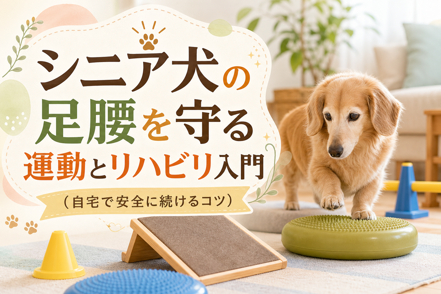 シニア犬の足腰を守る運動とリハビリ入門(自宅で安全に続けるコツ)