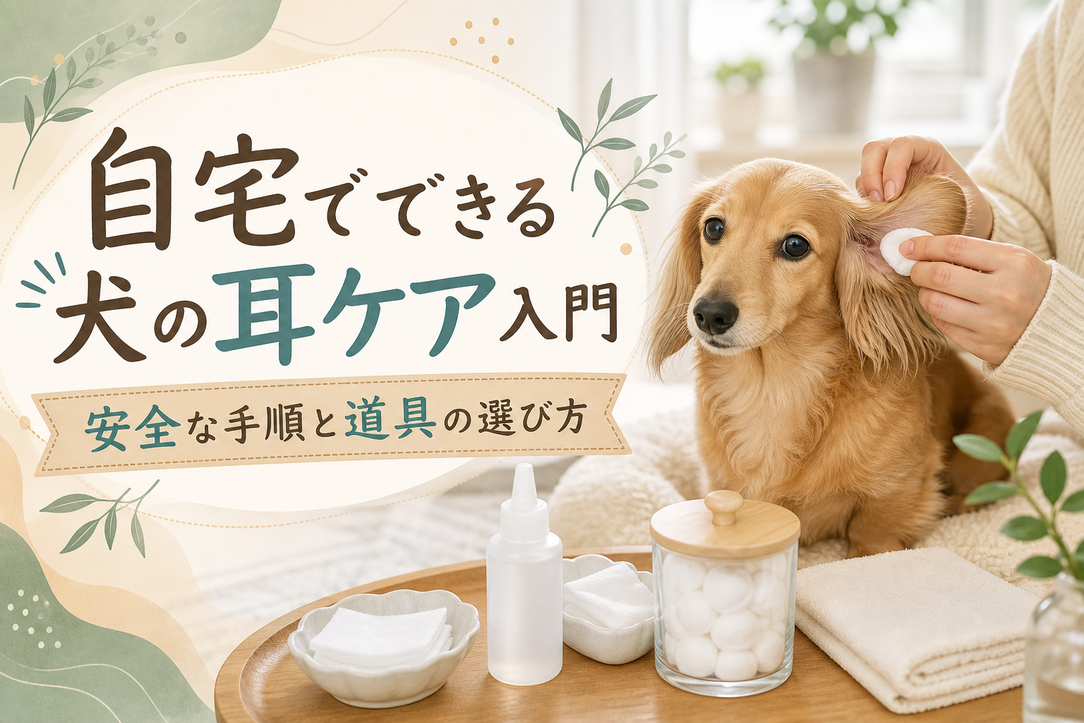 自宅でできる犬の耳ケア入門：安全な手順と道具の選び方