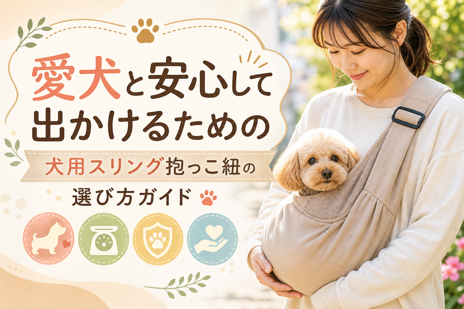 愛犬と安心して出かけるための犬用スリング抱っこ紐の選び方ガイド