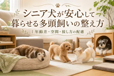 シニア犬が安心して暮らせる多頭飼いの整え方｜年齢差・空間・接し方の配慮