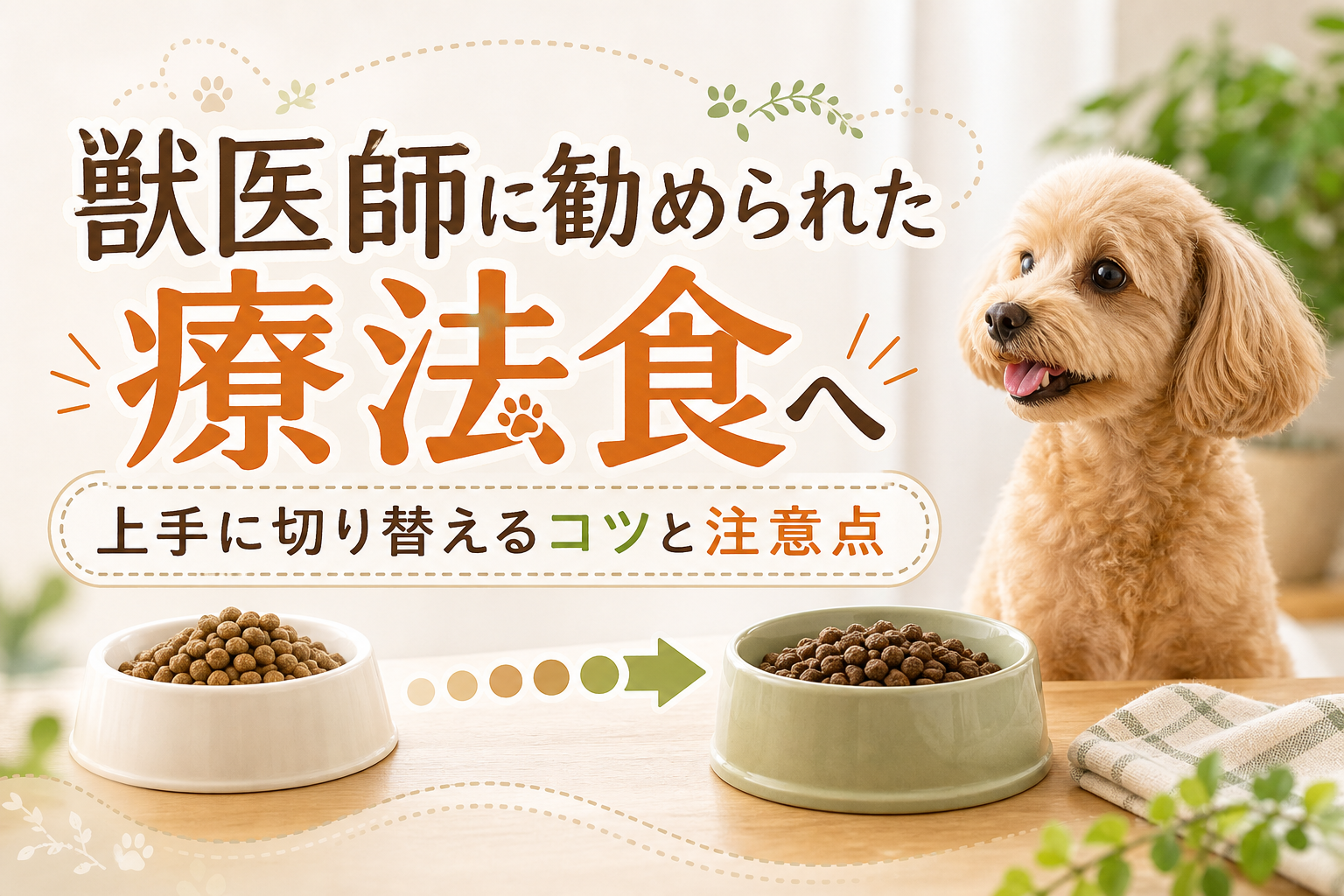 獣医師に勧められた療法食へ上手に切り替えるコツと注意点