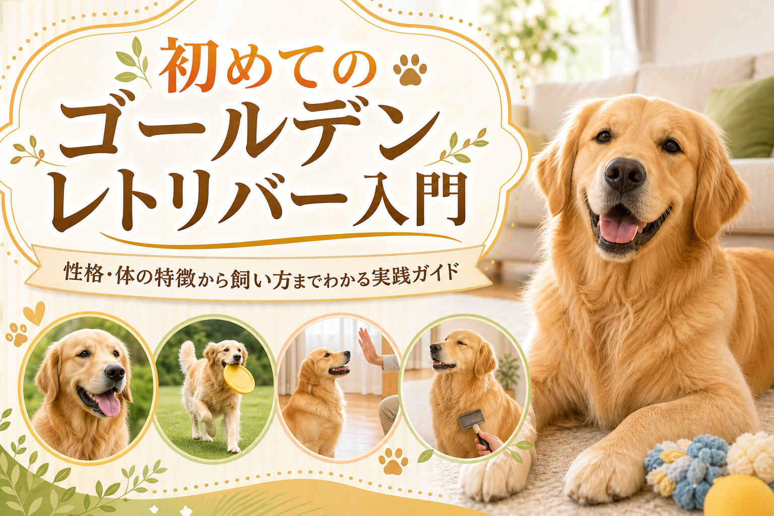 初めてのゴールデンレトリバー入門：性格・体の特徴から飼い方までわかる実践ガイド