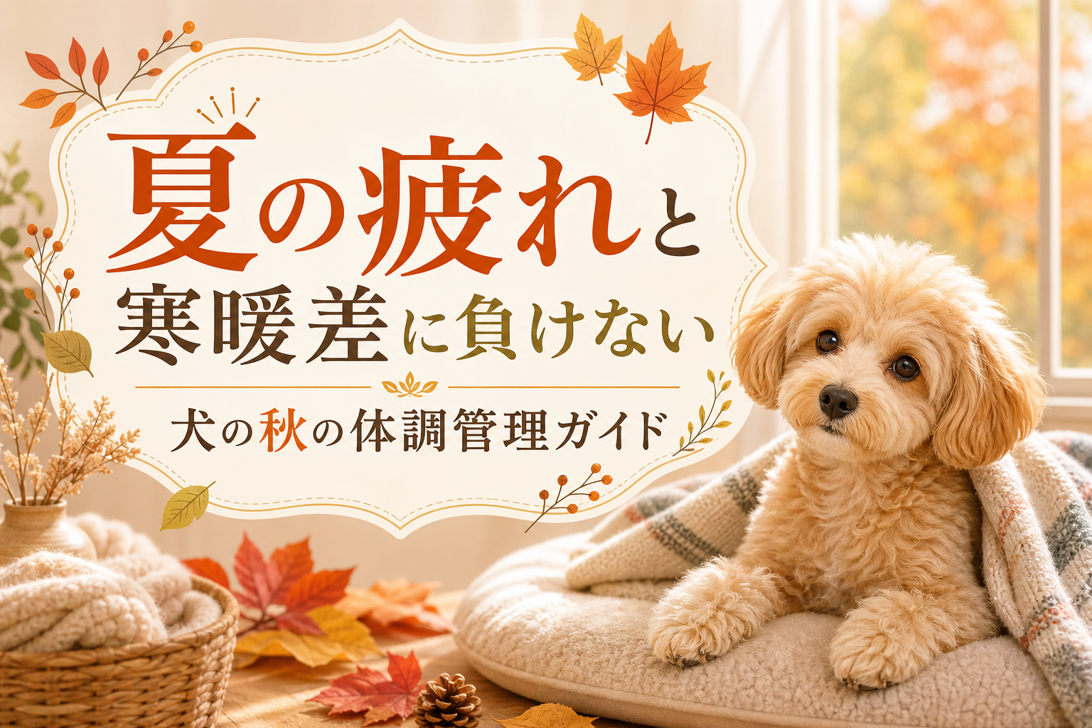 夏の疲れと寒暖差に負けない犬の秋の体調管理ガイド