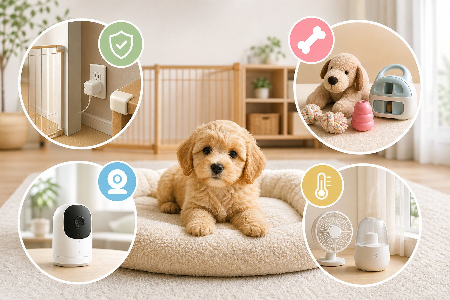 子犬の留守番対策グッズは「4系統」で考えると失敗しにくいです