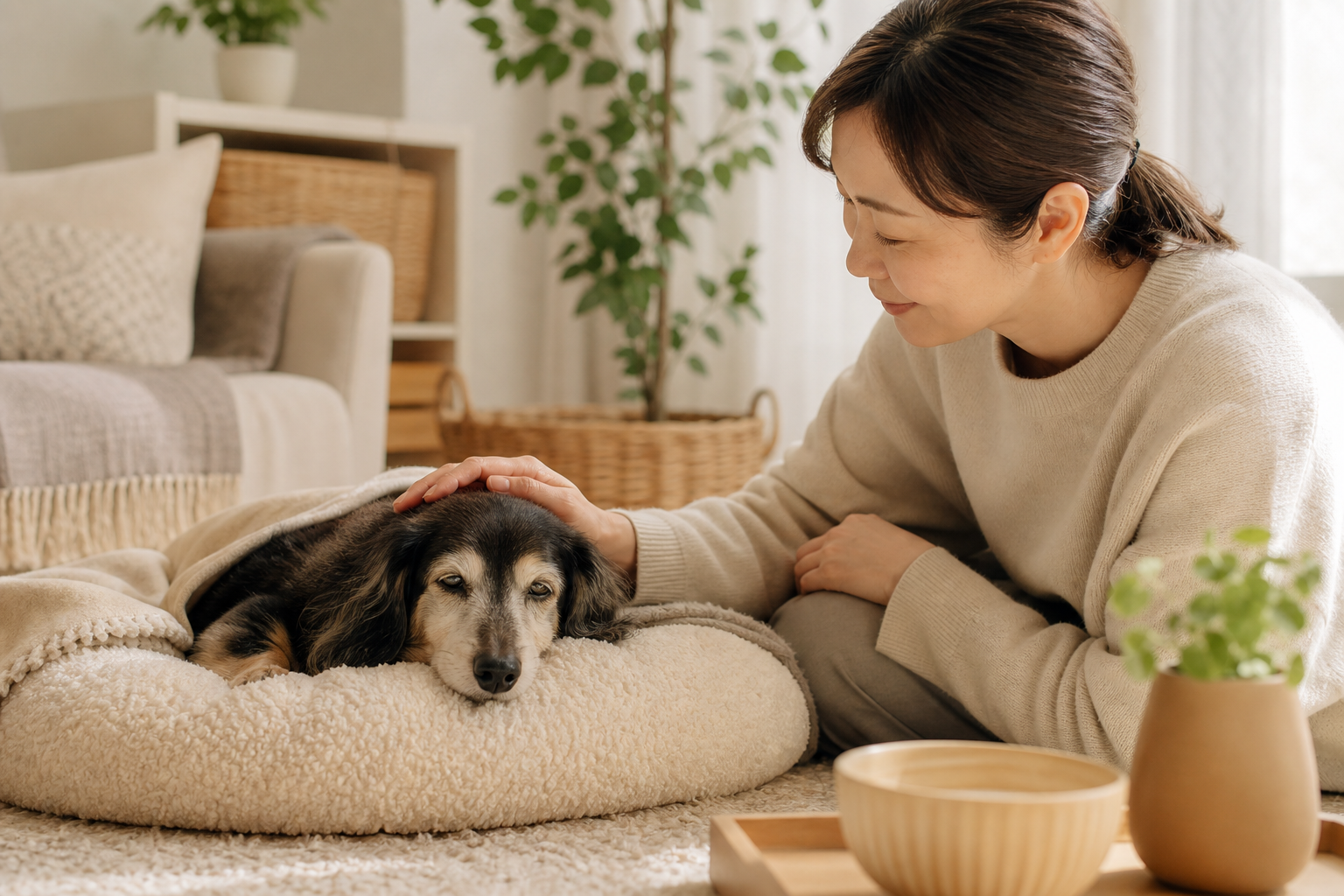 老犬さんが安心しやすいコミュニケーション