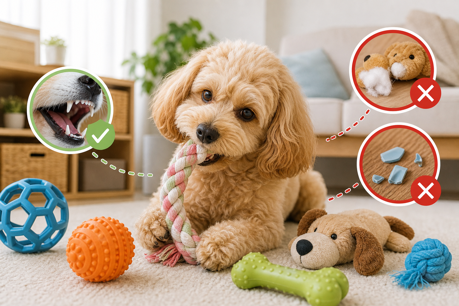 犬のおもちゃで誤飲が起きやすい理由を知る