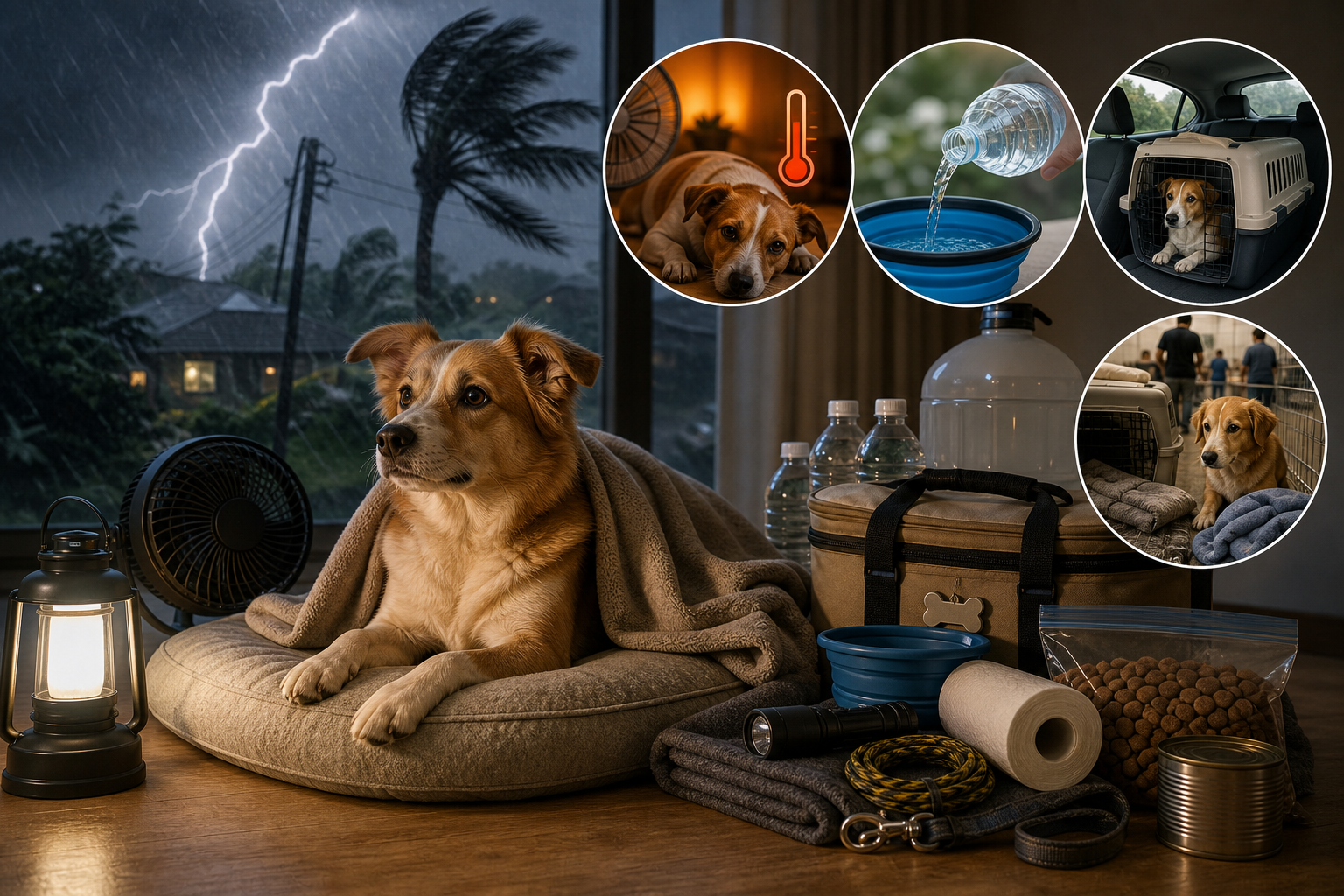 台風×停電で犬に起こりやすいリスクを整理する